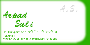 arpad suli business card